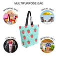 thumbnail image 7 of FORMRS Womens Canvas Tote Bag with Zipper Inner Pocket Shoulder Handbag, Strawberry Pattern, 7 of 7