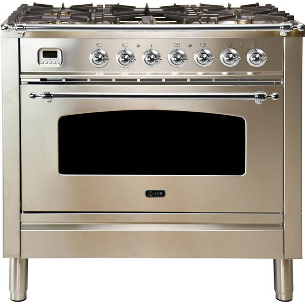 Ilve UPN90FDMPIX Nostalgie Series 36 Inch Dual Fuel Convection