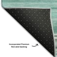thumbnail image 3 of Addison Rugs Mayfield Washable Transitional Stripes Aqua Round Rug, 8' x 8', 3 of 5