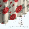 thumbnail image 6 of Strawberry and Dot Pink Pattern Modern Waterproof Shower Curtain Set with 12 Hooks, Washable Decorative Bathroom Shower Curtain, 6 of 6