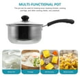 thumbnail image 2 of Stainless Steel Milk Pot Cooking Soup Pot Single Handle Saucepan Pot with Cover, 2 of 9