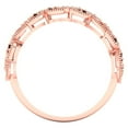 thumbnail image 5 of 0.17 ctw Wedding Band for Women - 14K Rose Gold Natural Onyx Stackable Eternity Ring, 5 of 6