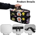 thumbnail image 5 of HELLHERO Steams Iron Organizers Case Compatible with Full-Size Irons and Accessories Daisy Wave with Zipper Closure Steam Iron Carrying Case, Case Only, 5 of 6