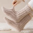 thumbnail image 5 of Monebena 5 Pairs Fuzzy Socks Womens Cozy Soft Socks Fluffy Cute Winter Warm Slipper Floor Socks Thicken Coral Velvet Christmas Stocking M01, 5 of 9