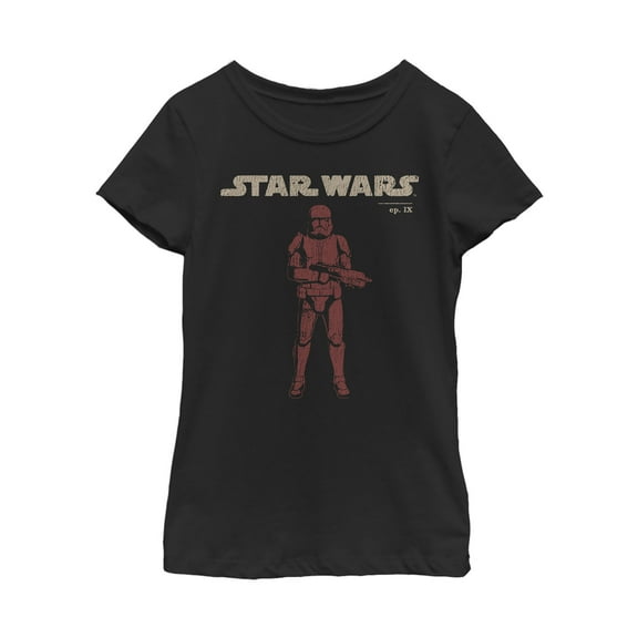 Girl's Star Wars: The Rise of Skywalker Retro Sith Trooper Graphic Tee Black X Small