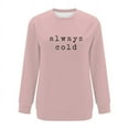 thumbnail image 5 of Cmfcve Women's Scoops Sweat Shirt Blouse Pocket Letter Graphic Casual Tunic Tops Long Sleeve Loose Pullover Sweatshirt, 5 of 5