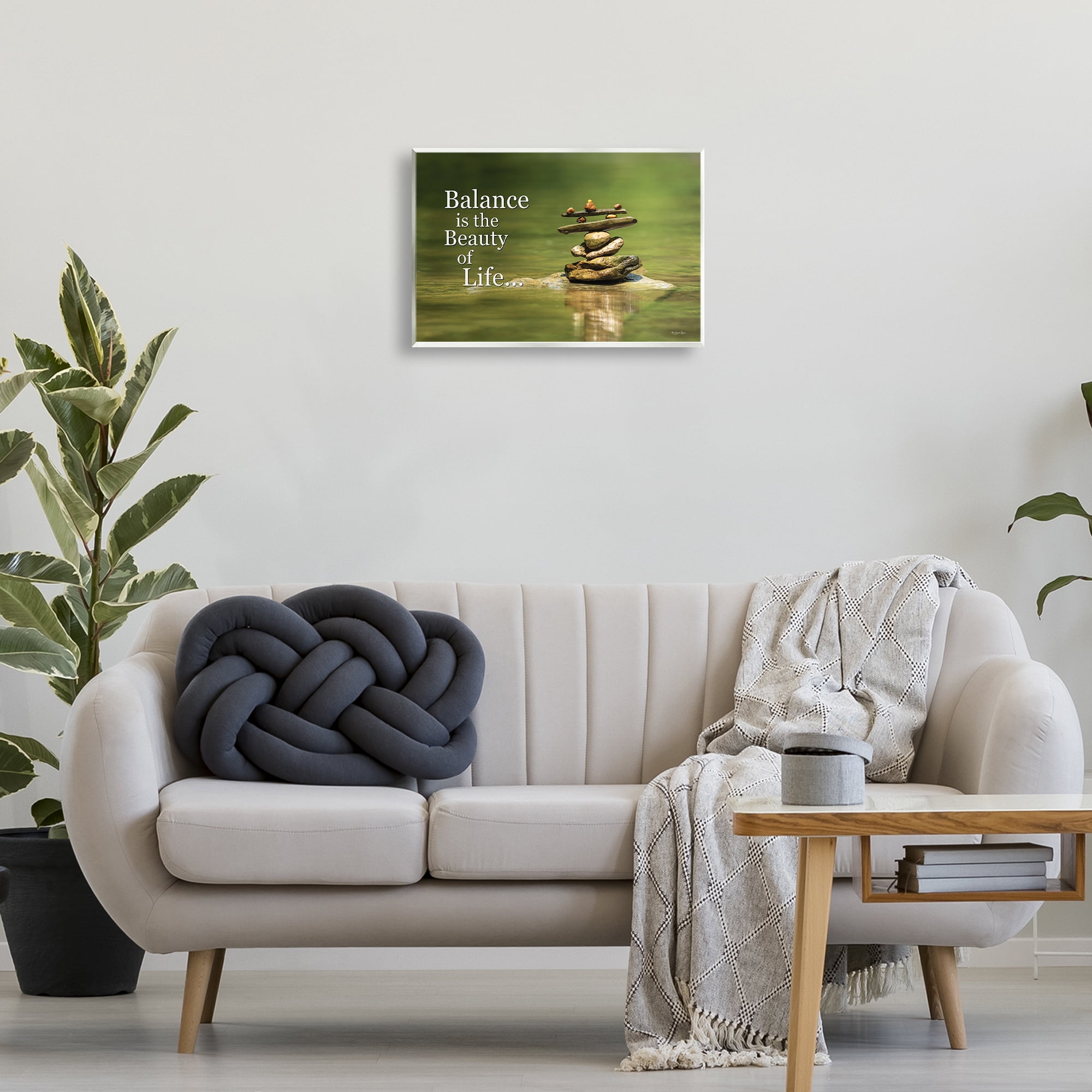 Stupell Industries Balance Is Beauty Landscape & Nature Painting Unframed Art Print Wall Art, 19 x 13