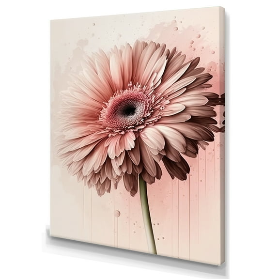 Designart Pink Gerbera Flowers II Canvas Wall Art