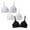 Light Gray+White+Black（3 PACKS）, variant on HuaAngel Girls Soft Padded Bra Cotton with Adjustable Straps Training Bralette 5 Pack Size 32-38
