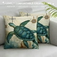 thumbnail image 3 of WERPE  Sea Turtles Throw Pillow Covers Decorative Square Cushion Case Soft Cozy Modern Pillowcase for Couch Sofa Bed Living Room Home Decor White, 3 of 5