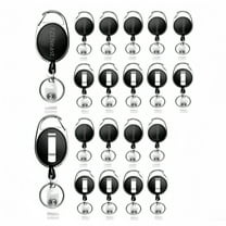 FZENeast 20 Packs Retractable Reels for Name Badge Holders Heavy Duty With Belt Clip