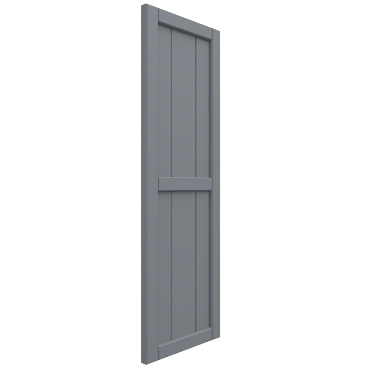 Ekena Millwork 16 1/8"W x 31"H True Fit PVC, Three Board Framed Board-n-Batten Shutters, Ocean Swell (Per Pair - Hardware Not Included)