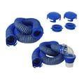 thumbnail image 5 of Duraflex Sewer Hose 22008 Gator; 30 Foot Extended Length; 114 Inch Compressed Length; 24 Mil Polypropylene With Polymer Ribbed Construction; Charcoal Gray; With Four Drip Caps/Clear Elbow, 5 of 5
