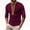 Wine, variant on Men's Long Sleeve Shirts Retro Style Lace Up Waffle Casual Long Sleeve Stand Collar Pullover T-Shirt Top (XL, White)