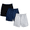 Blue Cove / Light Grey Heather / Black Soot, variant on Toddler Boys French Terry Shorts, 3-Pack, Sizes 18M-5T