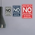 thumbnail image 3 of Portrait Round What Part of No Soliciting Do You Not Understand Sign (Lt Gray) - Small, 3 of 7