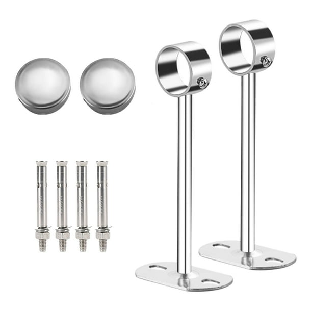 Soporte para colgar ropa de 25 mm de diámetro para barras de ropa de ducha, barra de armario, palanca de techo 50 cm de altura