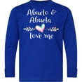 thumbnail image 3 of Inktastic Abuelo and Abuela Love Me Heart Grandchild Long Sleeve Youth T-Shirt, 3 of 5