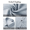 thumbnail image 5 of Camisa J.VER de lino de manga corta para hombre, casual, azul claro, 5XL, 5 of 5