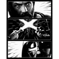 thumbnail image 2 of Women's Star Wars: Obi-Wan Kenobi Darth Vader vs Kenobi Grayscale Battle Panels Graphic Tee Black 2X Large, 2 of 4