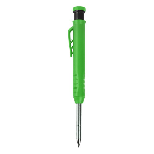 Green Metal Long Head Hole Woodworking Pencil Engineering Marking Pen With Drying Ink And Precision Design For Woodworking And Construction Projects