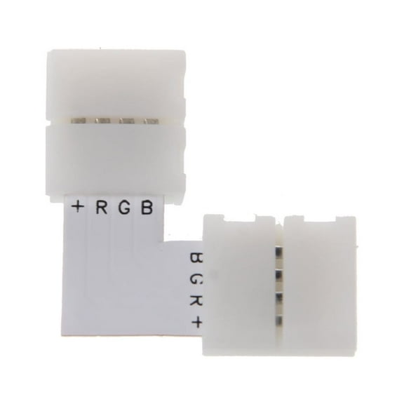 4 Pin LED Connector L Shape Corner Quick Splitter Right Angle 10mm 5050 RGB LED Strip Light