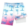 thumbnail image 4 of JUMEYU Boys Swim Trunks Boys Swim Trunks with Compression Liner Big Kids Bathing Suit Quick Dry Board Shorts Size 6-7 (Pink,6-7 Years), 4 of 4