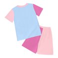 thumbnail image 4 of Toddler Girl Outfits 4T Toddler Girl's 2 Piece Summer Outfits Short Sleeve Tee Tops and Floral Print Shorts Set, 4 of 4