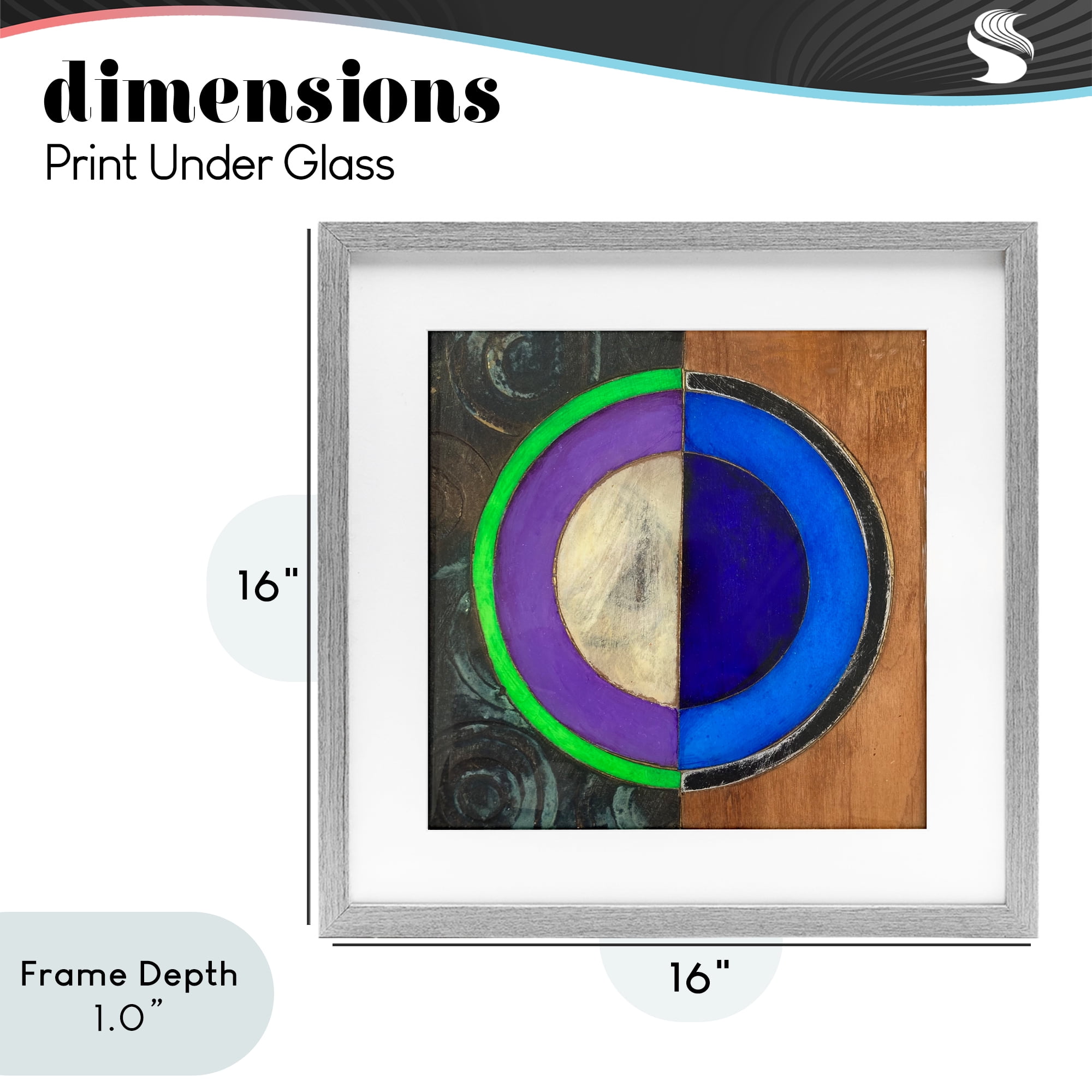 Stupell Industries Rustic Circular Balance Gray Framed Print Under Glass, design by Matthew Finger