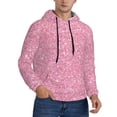 thumbnail image 2 of Lsque Glitter Pink Pattern Casual Men's Hoodie,Hooded Sweatshirt with Kangaroo Pocket,Pullover Hoodie-Large, 2 of 7