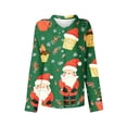 thumbnail image 1 of Krdevn Décoration de Noël, Chemise à Manches Longues Imprimée Décontractée pour Femmes, 1 of 3