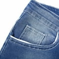 thumbnail image 3 of WREESH Men's Jeans Casual Denim Cotton Straight Ripped Hole Trousers Pants Full Length Pants Light Blue, 3 of 9