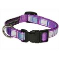 thumbnail image 1 of STRIPE-PURPLE-MULTI1-C Collier de Chien à Rayures&44; Violet - Extra Small, 1 of 1