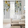 thumbnail image 2 of Flowers Eucalyptus Blackout Curtains for Bedroom Living Room Darkening Curtains 84 Inch Length 2 Panels Set Rustic Botanical Daisy Leaves Floral Window Curtain Window Treatment Grommet Drapes 52"x84", 2 of 9