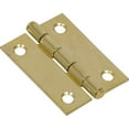 thumbnail image 1 of Hillman Hardware Essentials 851732 Light Narrow Door Hinges and Fixed Pin Brass 2" -2 pack, 1 of 1