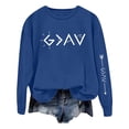 thumbnail image 4 of Huaizzzy Chandails en Molleton Oversize pour Femmes Manches Longues Col Rond Imprimé Lettres Légers Amples Blouse Haut à Capuche Chandails Chauds d'Automne pour Femmes Veste de Survêtement Grande Légère pour Femmes, 4 of 7