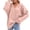 Pink, variant on successthop Hoodie with Pockets for Women Thick Fleece V Neck Long Sleeve Streetwear Sweaters Solid Winter Tops Beige M
