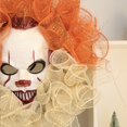 thumbnail image 3 of Halloween clown mask horror garland door decoration wall hanging haunted house atmosphere decoration props pendant, 3 of 5
