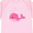 thumbnail image 4 of Inktastic Cute Pink Whale in Nautical Hat Boys or Girls Long Sleeve Baby Bodysuit, 4 of 5