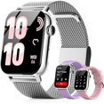 thumbnail image 1 of wonima11 Smart Watches for Women, 1.83" HD Fitness Tracker (Answer/Make Calls), 120+ Sport Modes with Heart Rate/Sleep Monitor, IP68 Waterproof, Fitness Watch for iOS Android (Silvery), 1 of 1