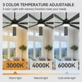 thumbnail image 5 of ALKAFY 72 inch Industrial Ceiling Fan with LED Light and Remote, 7 Plywood Blades, for Large Living Spaces, 5 of 10