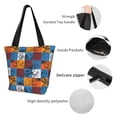 thumbnail image 4 of Disketp colorful plaid Dinosaur for Women’s Casual Shoulder Tote Bag Cross-body Handbags for Shopping, Travel and Daily Use, 4 of 6