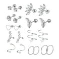 thumbnail image 2 of Aretes de flor Gloria de acero inoxidable 20 piezas, 2 of 4