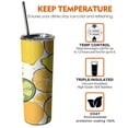 thumbnail image 6 of 20 OZ Skinny Tumbler Lemon Slices Double Wall Travel Mug with Lid and Straw,Stainless Steel Vacuum Insulated Cafe Tumblers Gifts for Women Mothers, 6 of 7