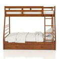 thumbnail image 2 of Furniture of America Luke Wood Oak Twin/Full Kids Bunk Bed with Drawers, 2 of 7