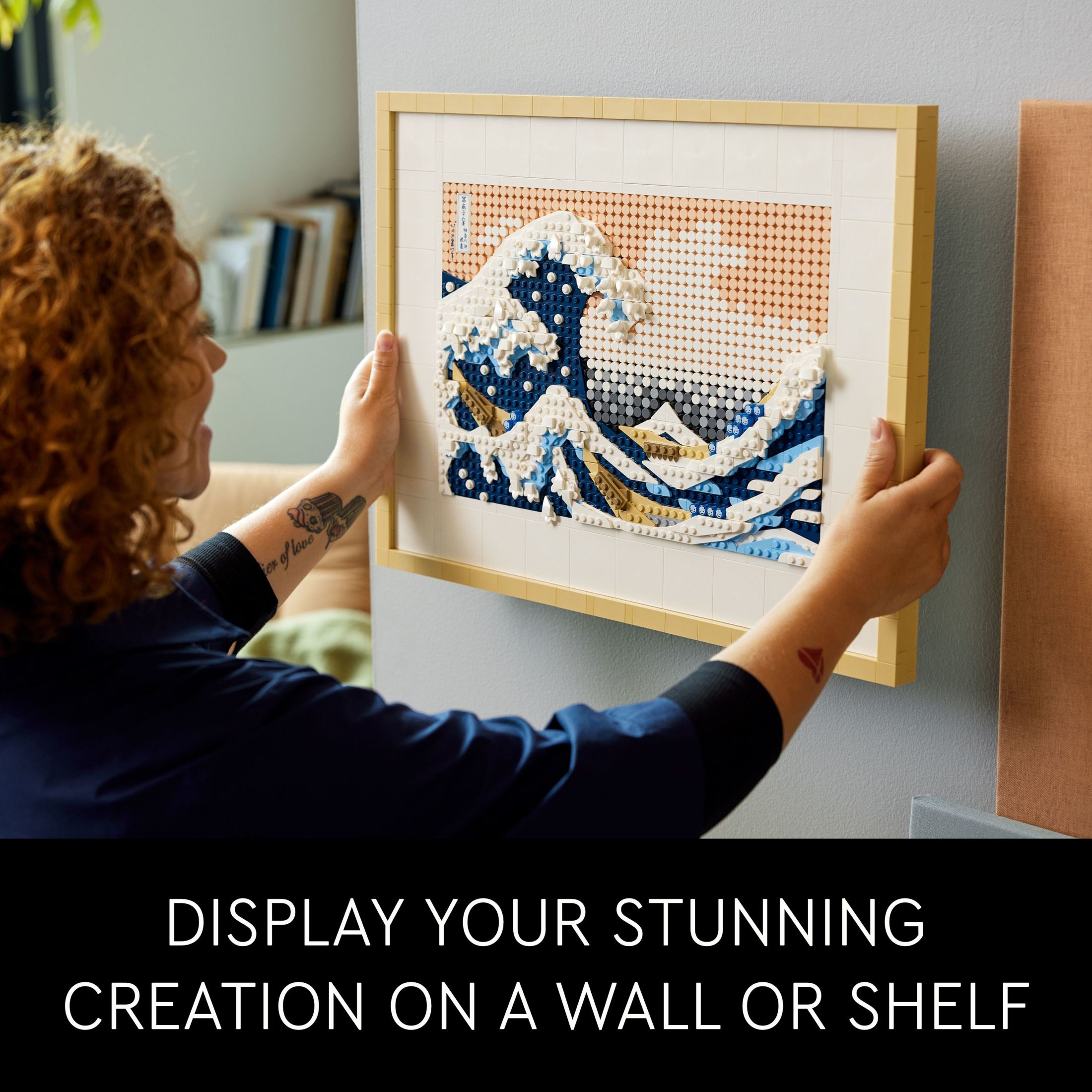 LEGO Art La Gran Ola de Hokusai Marco de Arte Japonés de Pared Set de Construcción - Decoración de Pared 3D Única para Hogar, Habitación u Oficina - Manualidades para Adultos, Mayores de 18 Años - Regalo para el Día de la Madre - 31208 4
