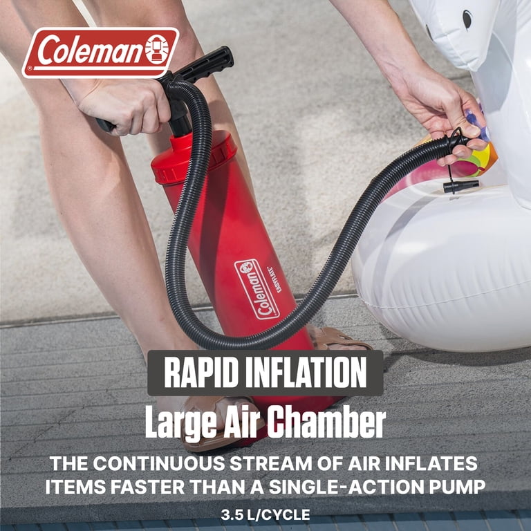 Coleman EasyFlate Dual-Action Manual Air Pump, Portable Hand Pump