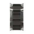 thumbnail image 3 of Seville Classics UltraHD® Stacking Top Steel Body Lockable Storage Cabinet Organizer Shelving Unit, 30" W x 18" D x 18.5" H, Graphite, 3 of 4