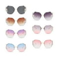 thumbnail image 4 of pitrice Vintage Frameless Sunglasses Oversized Eyewear Rhinestone Inlaid Gradient Sunglass Curved Fashion Sun Glasses Ladies Pink, 4 of 9