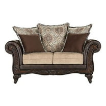 Elmbrook Upholstered Rolled Arm Loveseat Brown